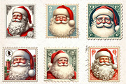 Postage Stamp Santa Claus Clipart, an Illustration by CreationArt (Thumbnail 3 of 5)
