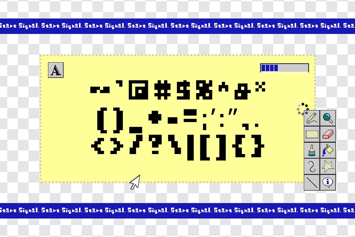 Start Signal - Cute Pixel Font, a Sans Serif Font by HipFonts (Photo 5 of 7)