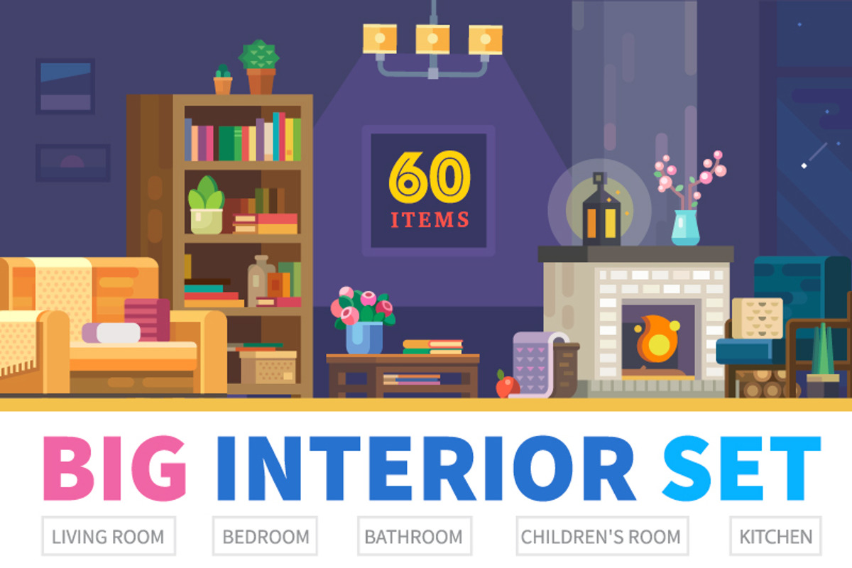 INTERIOR CONSTRUCT-furniture & rooms, an Illustration by Oleg Beresnev