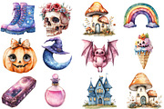 Pastel Halloween Clipart, an Illustration by Designworld (Thumbnail 4 of 6)