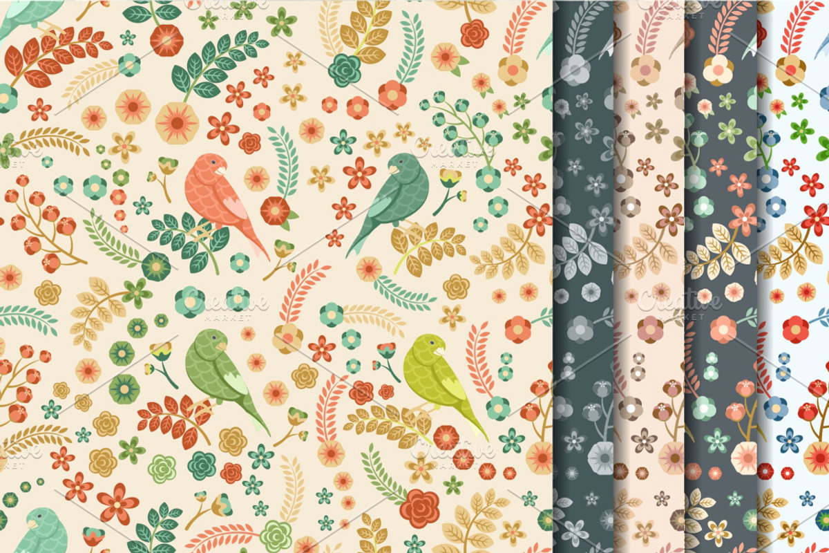 Vector Floral Pattern preview 3