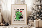 Christmas Sarcastic Funny Cat It's, an Illustration by CreationArt (Thumbnail 3 of 4)