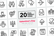 Valentine’s Day Pixel Perfect Icons, an Outline Icon by Alex Blogoodf (Thumbnail 1 of 10)