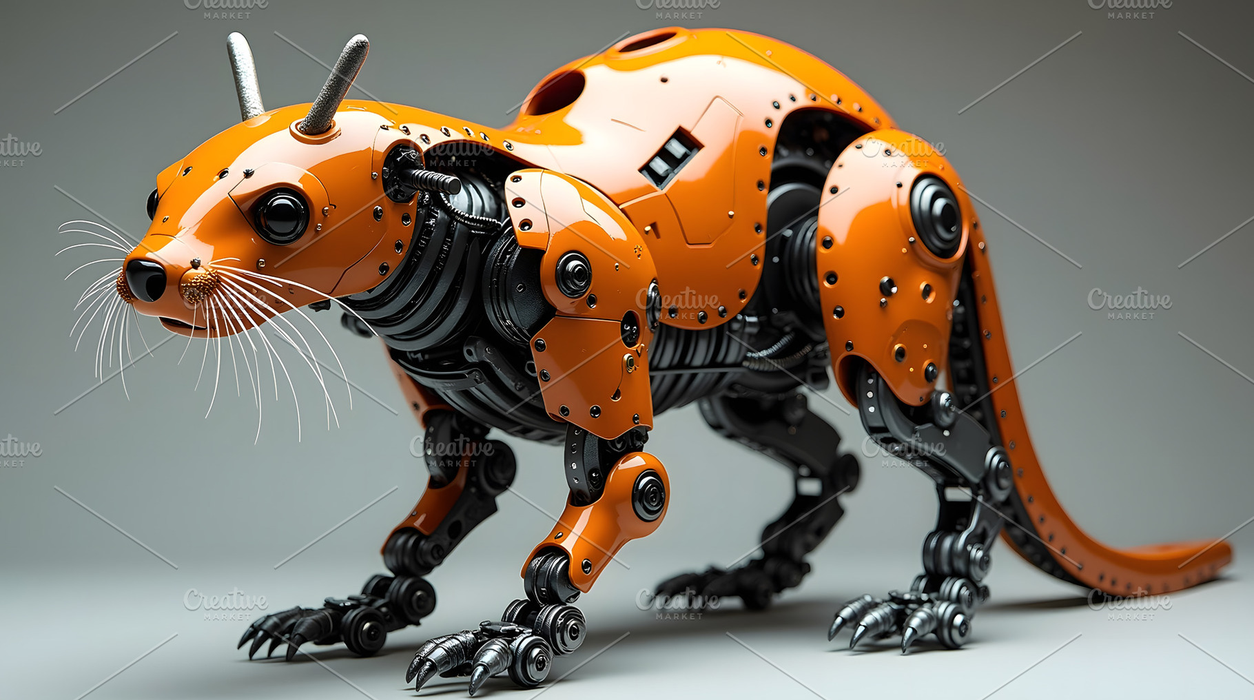 Robotic Opossum: Futuristic Animal D, a Technology Photo by Stock Shape