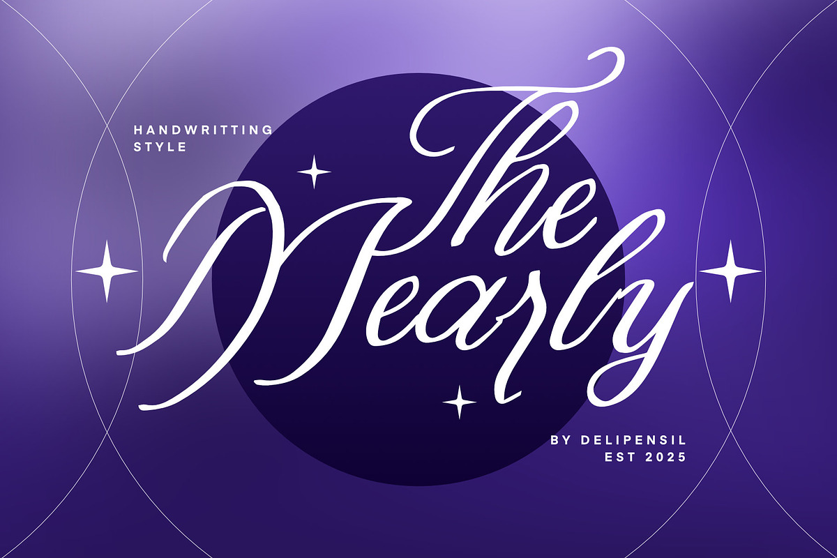 Mearly - Modern Handwritten Typeface, a Handwritten Font by delipensil (Photo 1 of 7)
