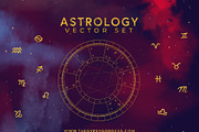 Astrology Vector Set & Birth Chart, an Illustration by The Gypsy Goddess (Thumbnail 1 of 15)