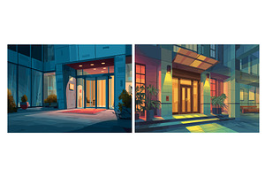 Office building entrance. Bank, an Object Illustration by Stock-Smart-Start