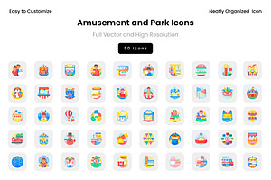 Amusement and Park Icons, a Solid Icon by Wencory