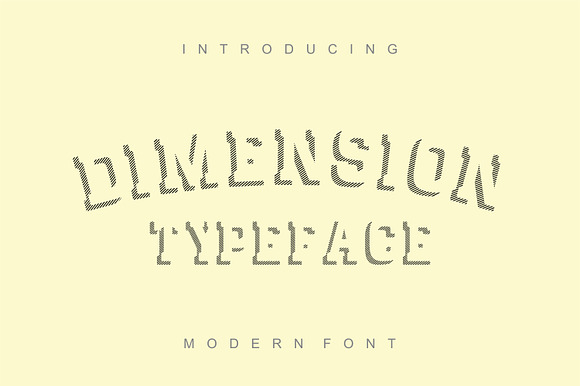 Dimension - striped font preview 4