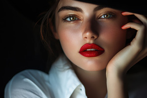 Young womans captivating portrait, a Photo by Beautiful things
