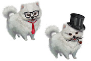 4 styles doggy pomeranian, an Illustration by art_mouse (Thumbnail 3 of 4)