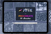 Metal brushes for Procreate, a Brush Add-On by Graphics Resources (Thumbnail 13 of 15)