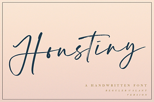 Houstiny - Handwritten Font