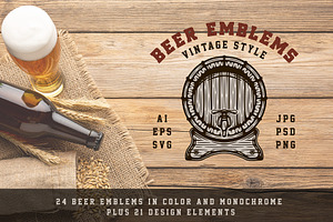 Beer Emblems in Vintage Style Part 1