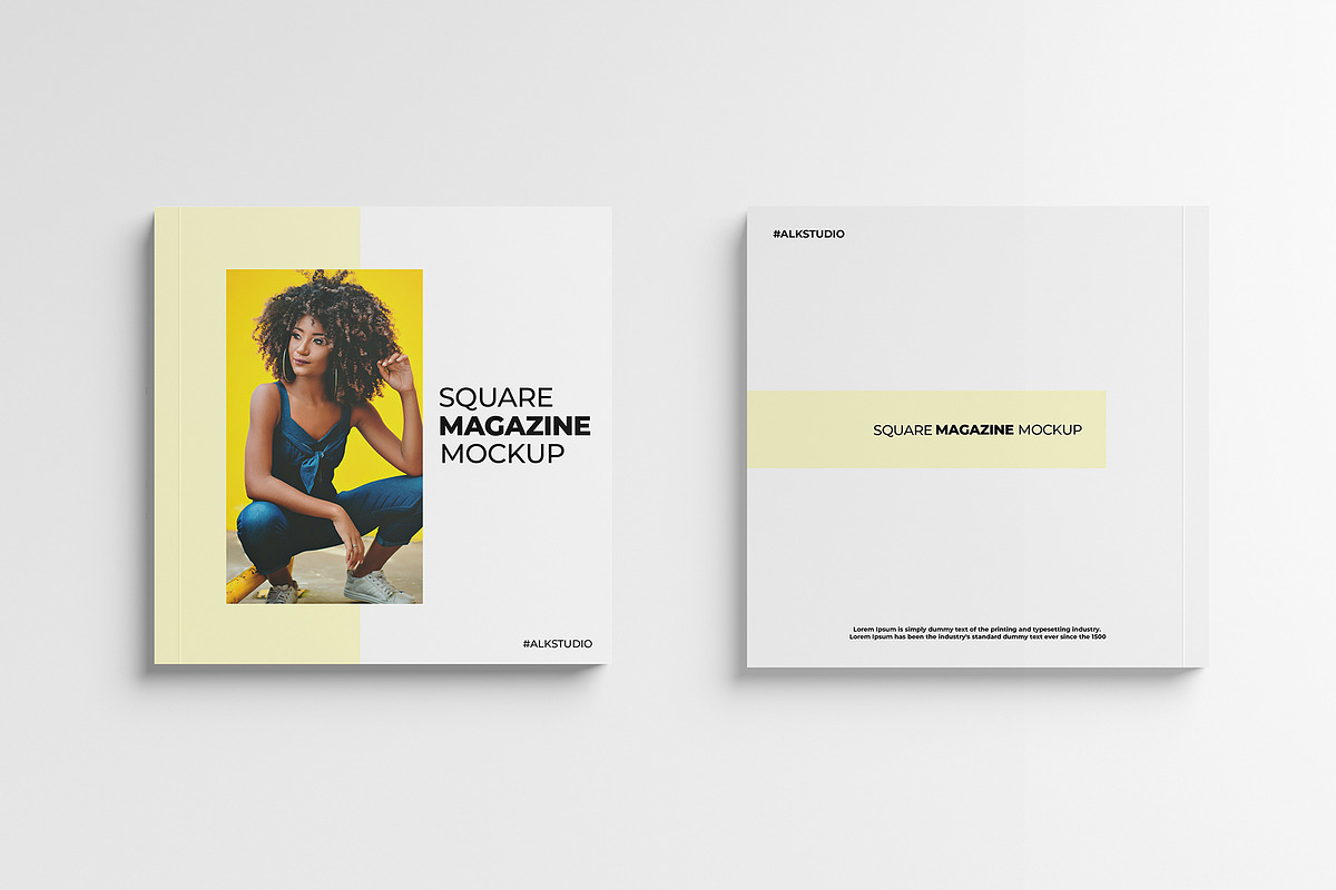 Square Magazine Mockup, a Print Template by AlkStudio (Photo 6 of 15)