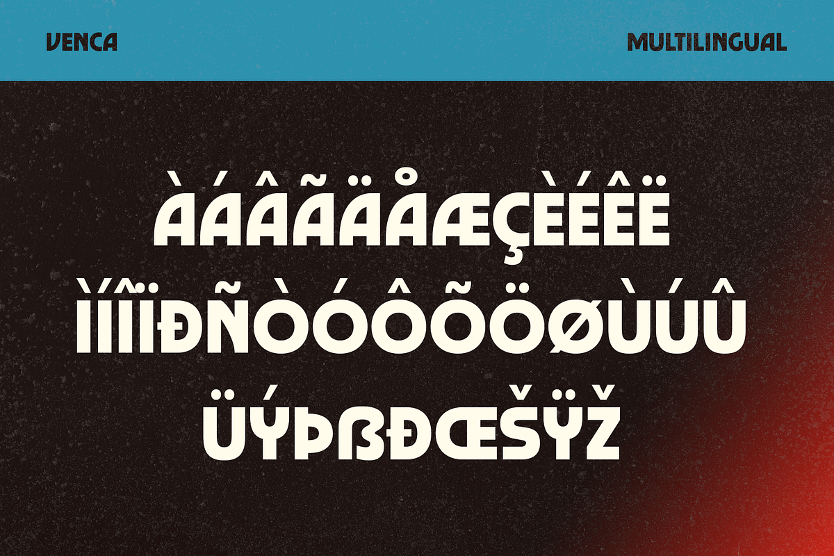 Venca – Bold Casual Font, a Sans Serif Font by Drizy (Photo 4 of 8)