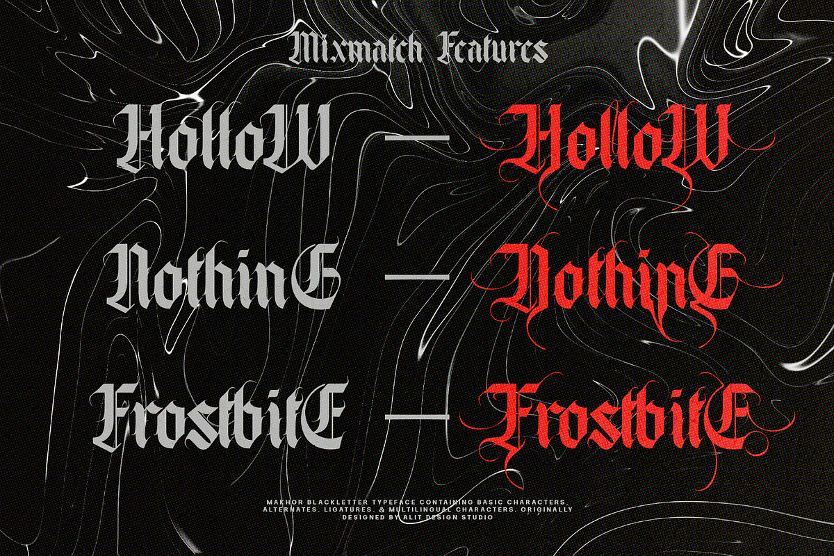Makhor Metal Blackletter Font, a Blackletter Font by alit design (Photo 16 of 20)