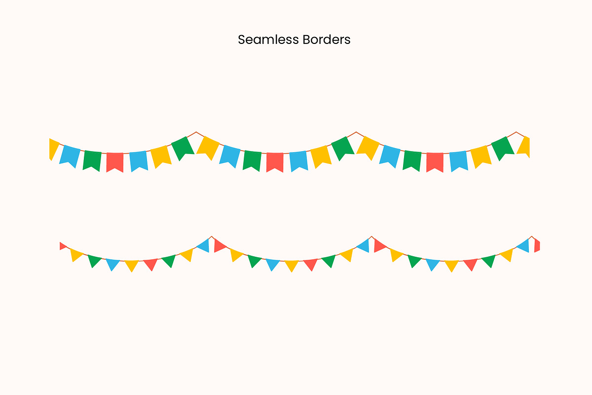 Bunting flags vector collection, an Object Graphic by ElenaPlatovaArt (Photo 4 of 10)