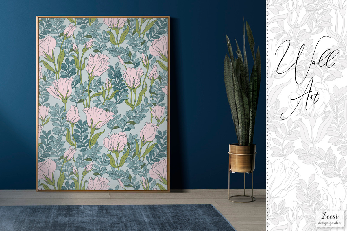 Lisian Floral Pattterns & Motifs, a Pattern Graphic by Zeesi Design Garden (Photo 5 of 11)