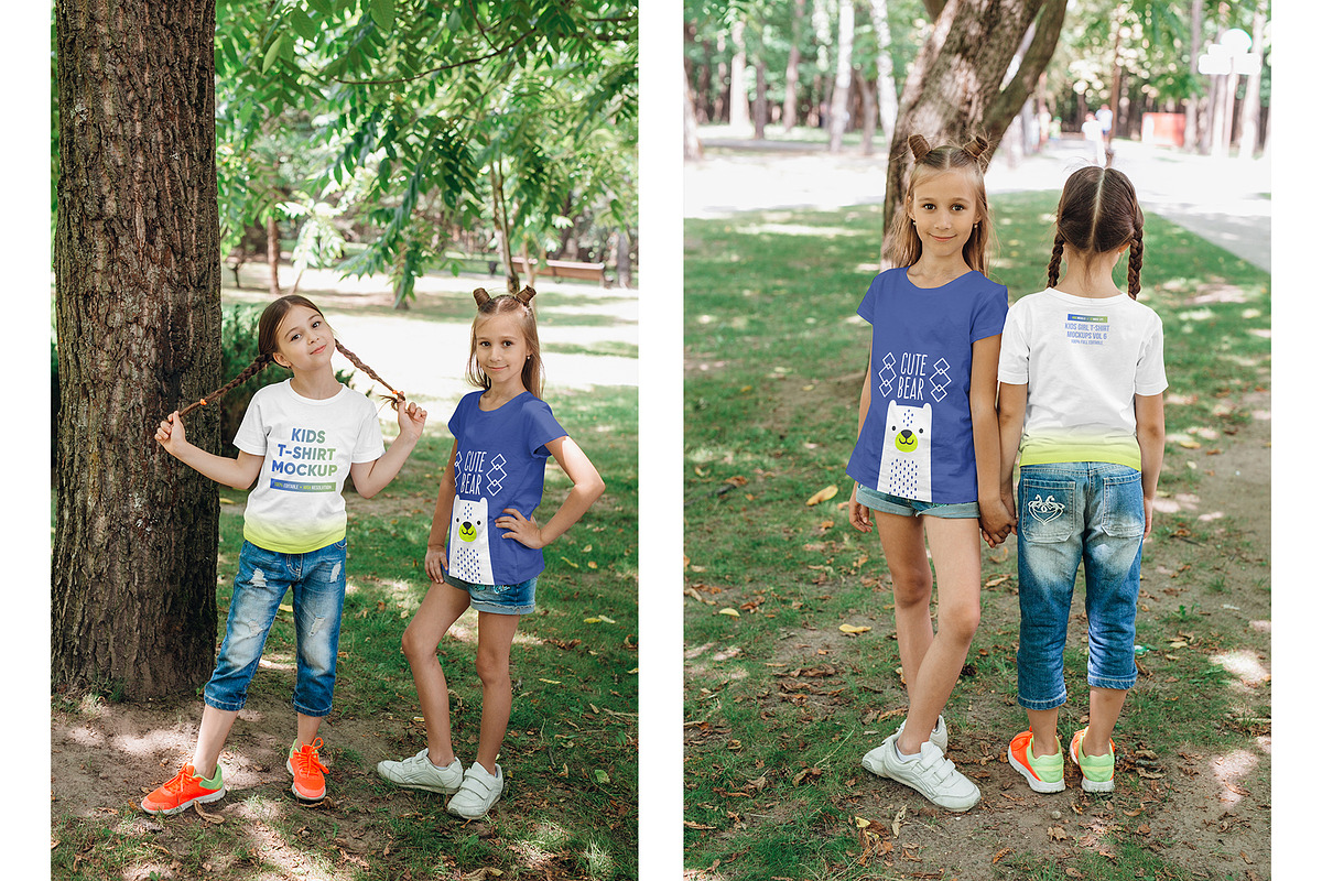 Kids Girl T-Shirt PSD Mockups Vol6, a Shirt Mockup by Hi, Mock-Up! (Photo 6 of 8)