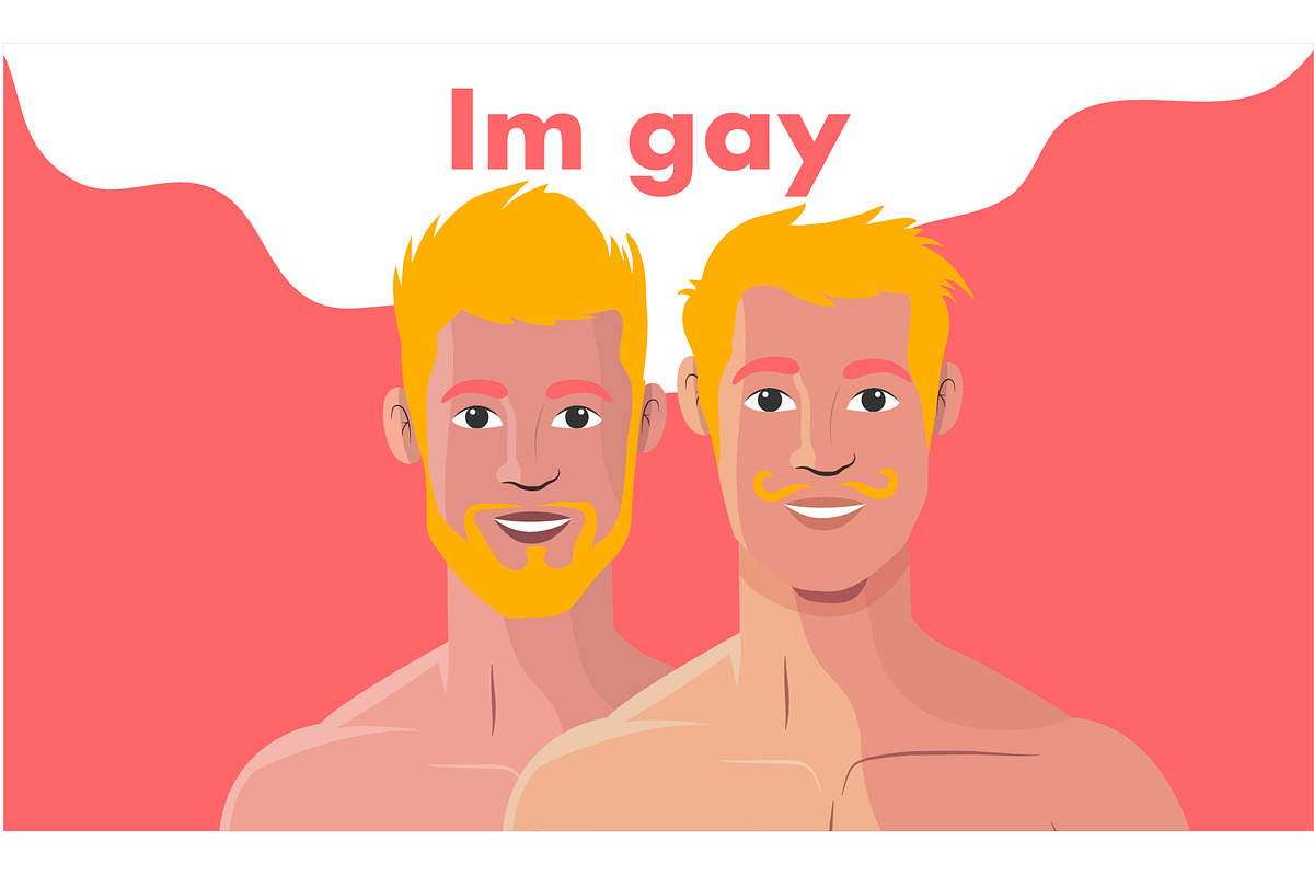 Gay couple vector, a Person Illustration by foxndeer (Photo 4 of 4)