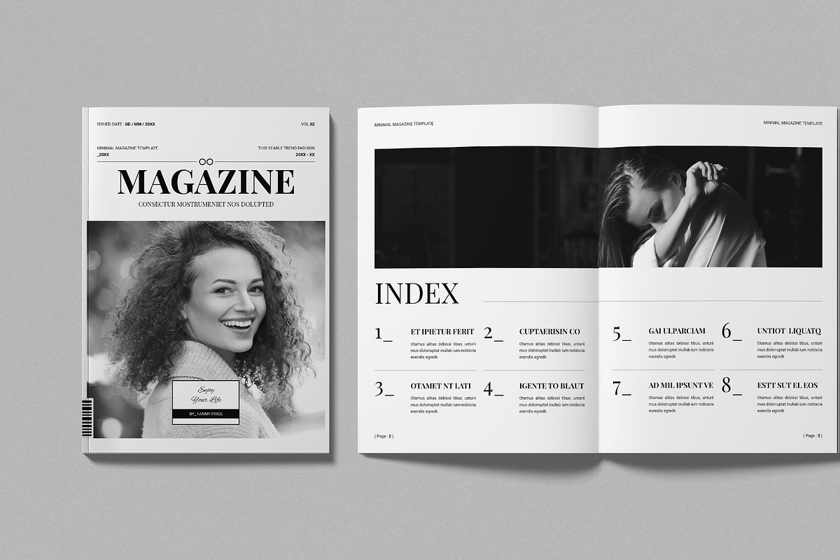 Minimal Magazine  Template, a Magazine Template by Work-Envance (Photo 2 of 9)