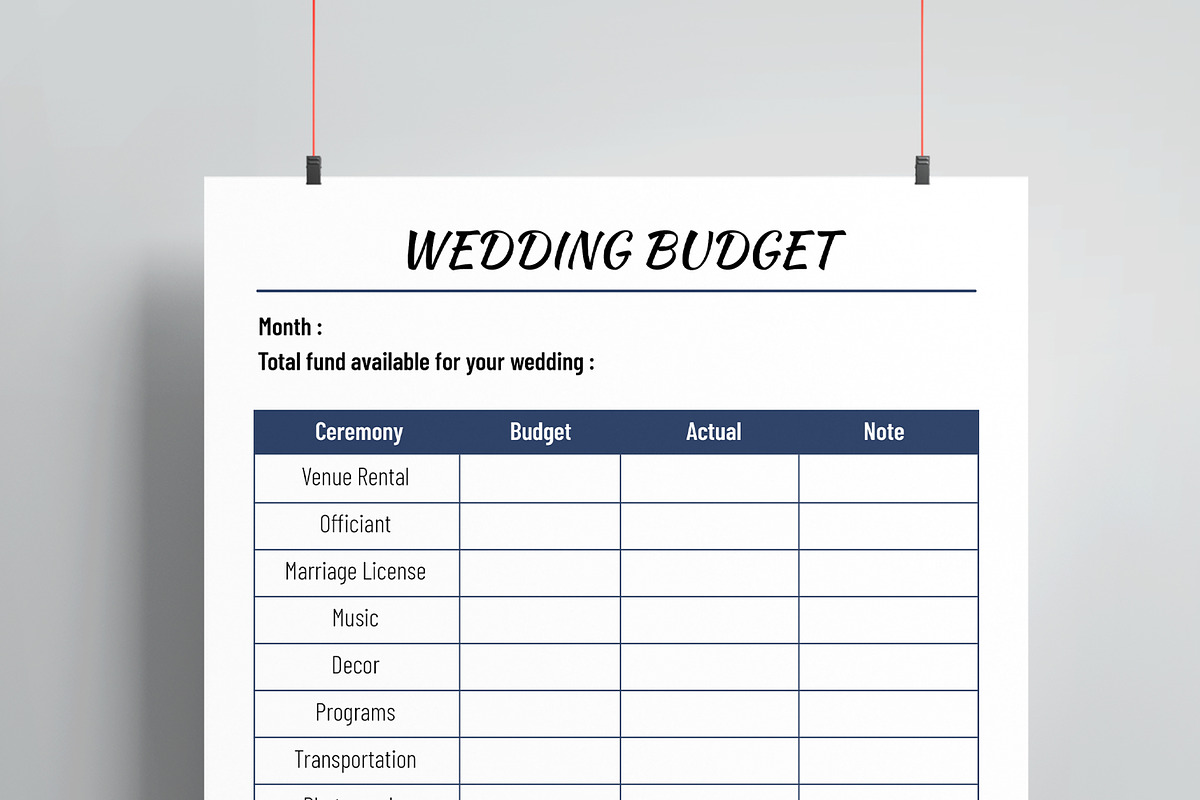 Wedding Budget Template, a Stationery Template by MightyDesign (Photo 4 of 8)