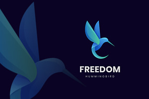 Hummingbird Gradient Logo Design, a Branding & Logo Template by Agung_cs