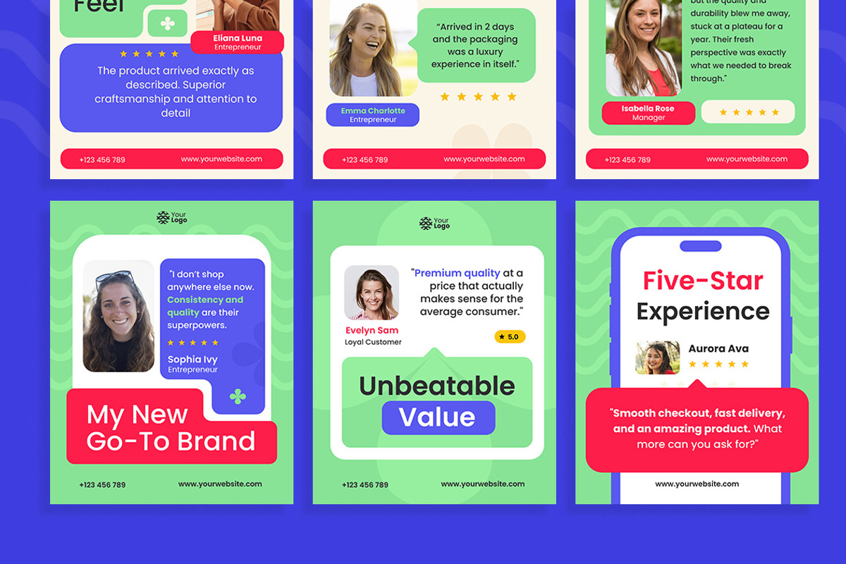 Customer Testimonials - Social Media, a Social Media Template by Jiwstudio (Photo 3 of 5)