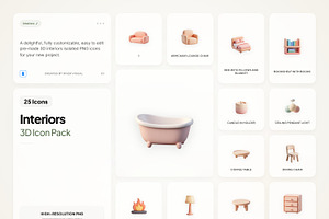 3D Interior Icons, an Emoji Icon by River Visual