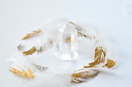 Quartz glitter feathers stock photo containing crystal and crystals, a Nature Photo by Coral Antler