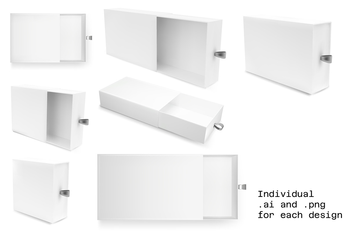 Sliding box mockup - Editable vector, a Product Mockup by MariiaVD (Photo 2 of 2)