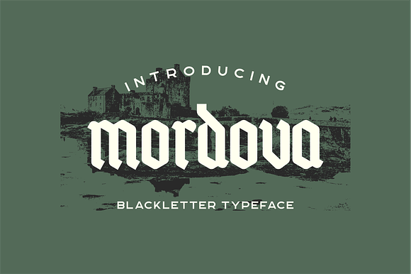 Mordova Blackletter Typeface preview 8
