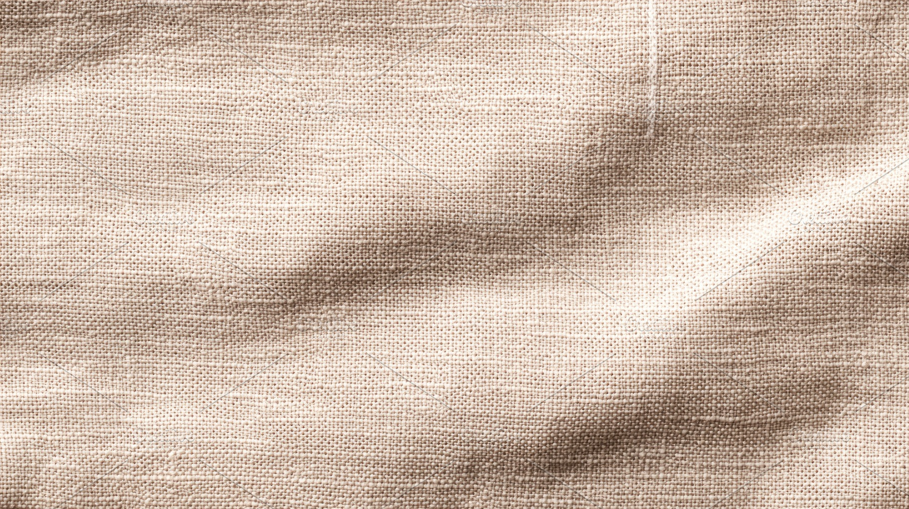 Close-up of wrinkled beige linen fabric texture with natural wea, an Abstract Photo by José Manuel Gelpi
