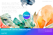 Watercolor Canva Logo Bundle, a Branding & Logo Template by Maioriz Shop (Thumbnail 3 of 4)