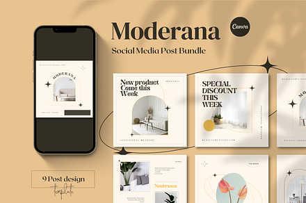 Moderana - Instagram Post Canva, a Social Media Template by Ibrahima_Studio