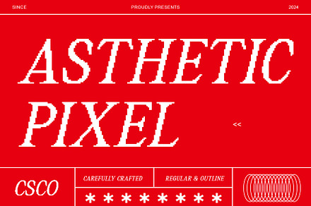 Asthetic Pixel, a Serif Font by Craft Supply Co.