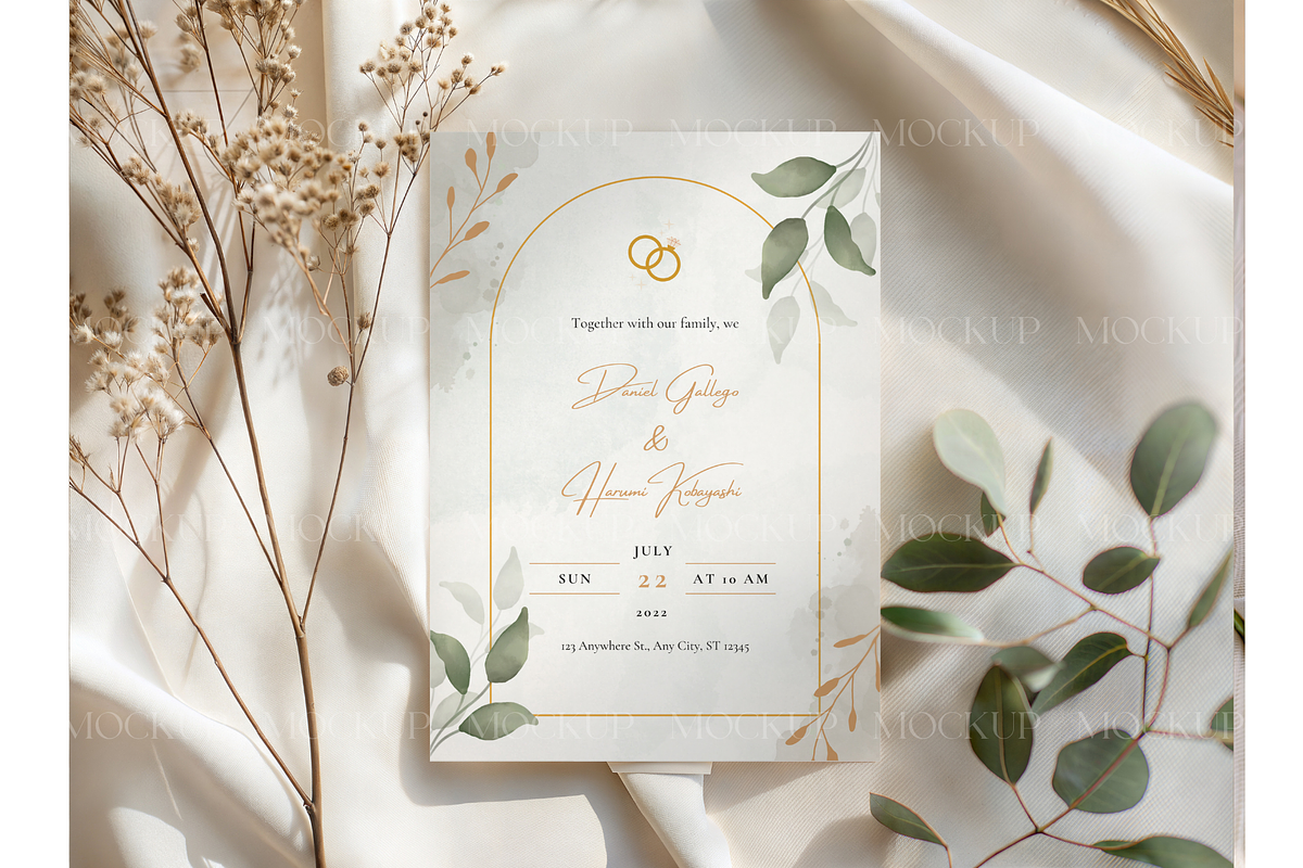 Neutral Botanical Card Mockup, a Product Mockup by MockupWizard (Photo 2 of 3)