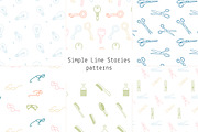Simple Line Stories patterns, a Pattern Graphic by Lyolya Profitrolya (Thumbnail 1 of 7)