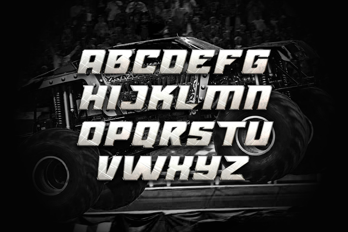 Monster Truck Font, a Font by Alphabet Agency (Photo 3 of 6)