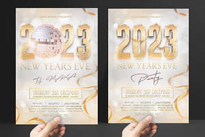 Happy New Year Eve Flyer 2023 Gold