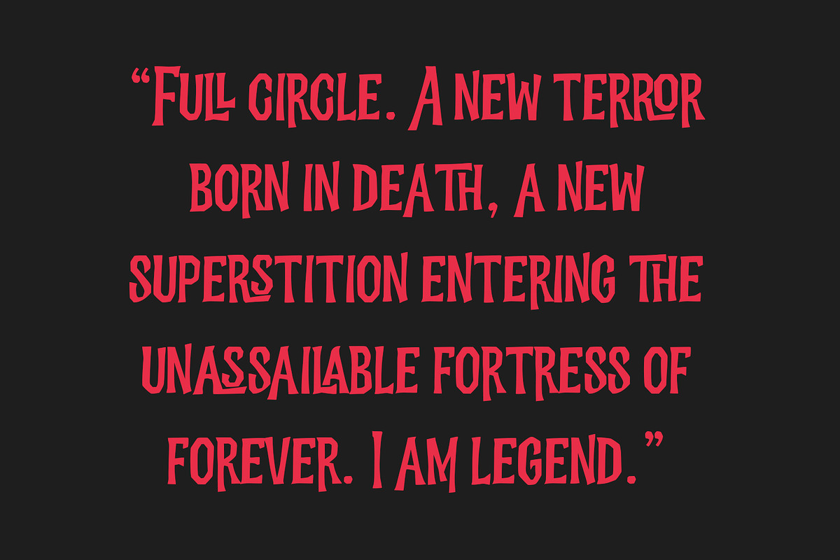 Virus Cursed Halloween Sans Vintage, a Sans Serif Font by Maulana Creative (Photo 5 of 8)