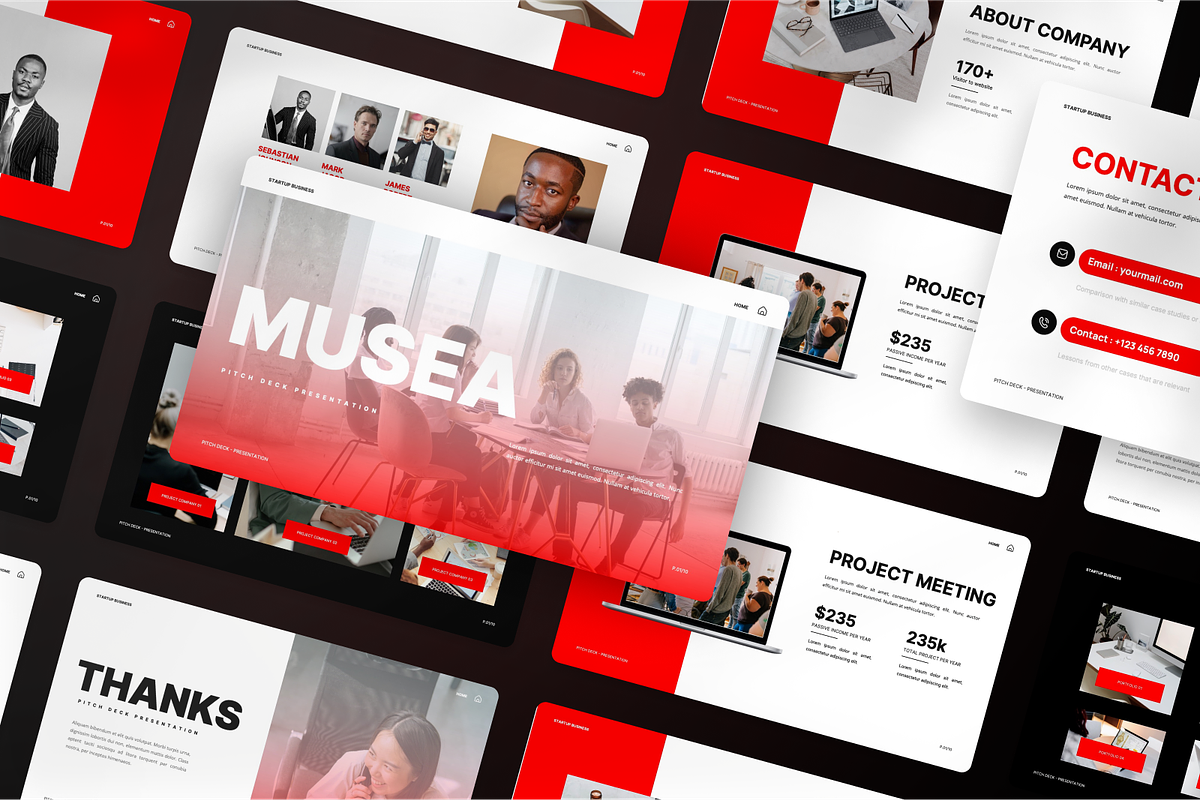 Musea - Startup Pitcdeck Powerpoint, a Presentation Template by SquidPixey (Photo 6 of 7)