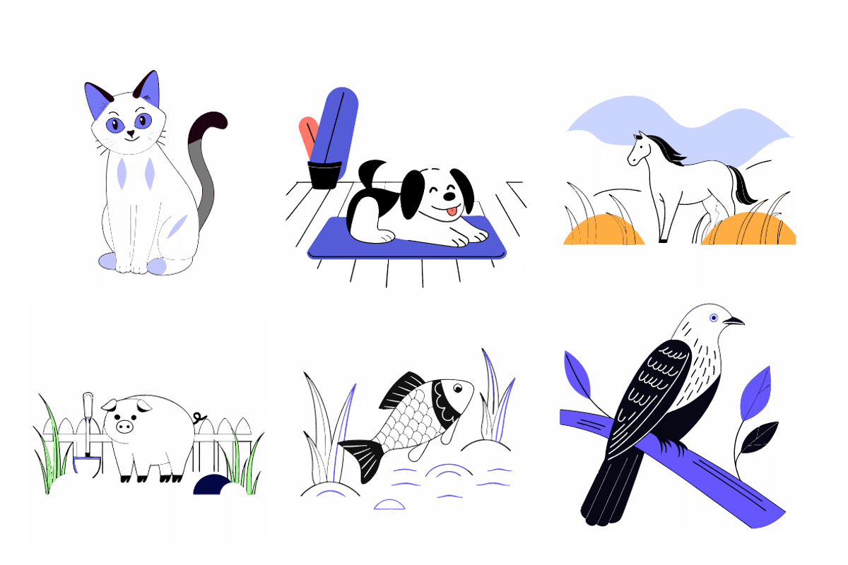 Animals Art Pack, an Animal Illustration by Stocasso (Photo 2 of 3)