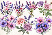 57 Lavender & Pink Flowers, an Illustration by DreamCafeArt (Thumbnail 4 of 5)