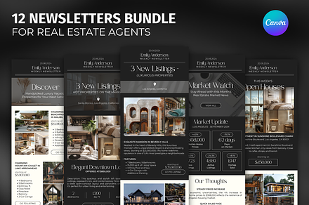 Real Estate Newsletter Templates, a Marketing Template by Gilla Templates