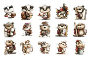 Back To School Animals PNG Clipart, an Animal Illustration by Nicolle's Colorful Art (Thumbnail 2 of 6)