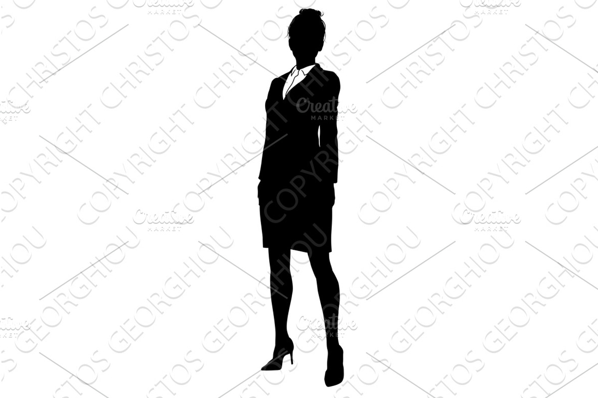 Business People Woman Silhouette, a Person Illustration by Christos Georghiou