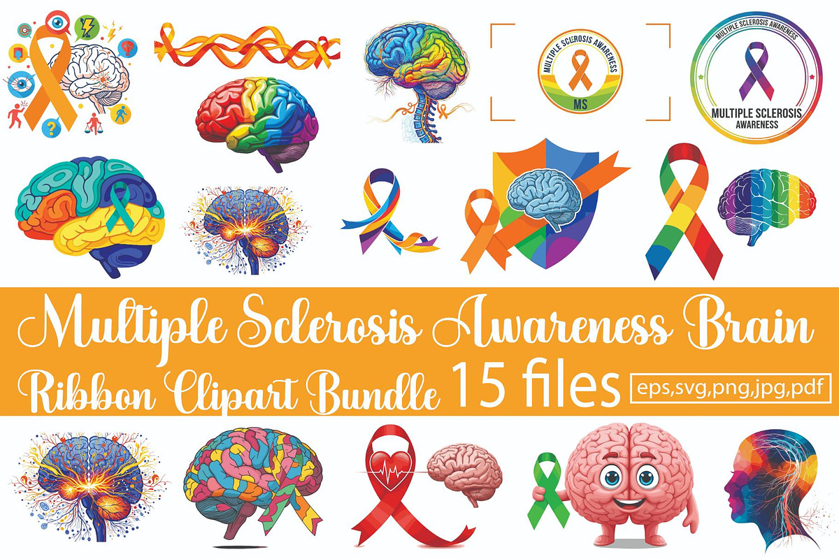 Multiple Sclerosis Awareness Brain, a Person Illustration by Designer_Momina (Photo 1 of 16)