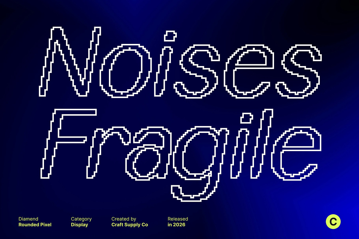 Diamend Rounded Pixel, a Sans Serif Font by Craft Supply Co. (Photo 3 of 8)